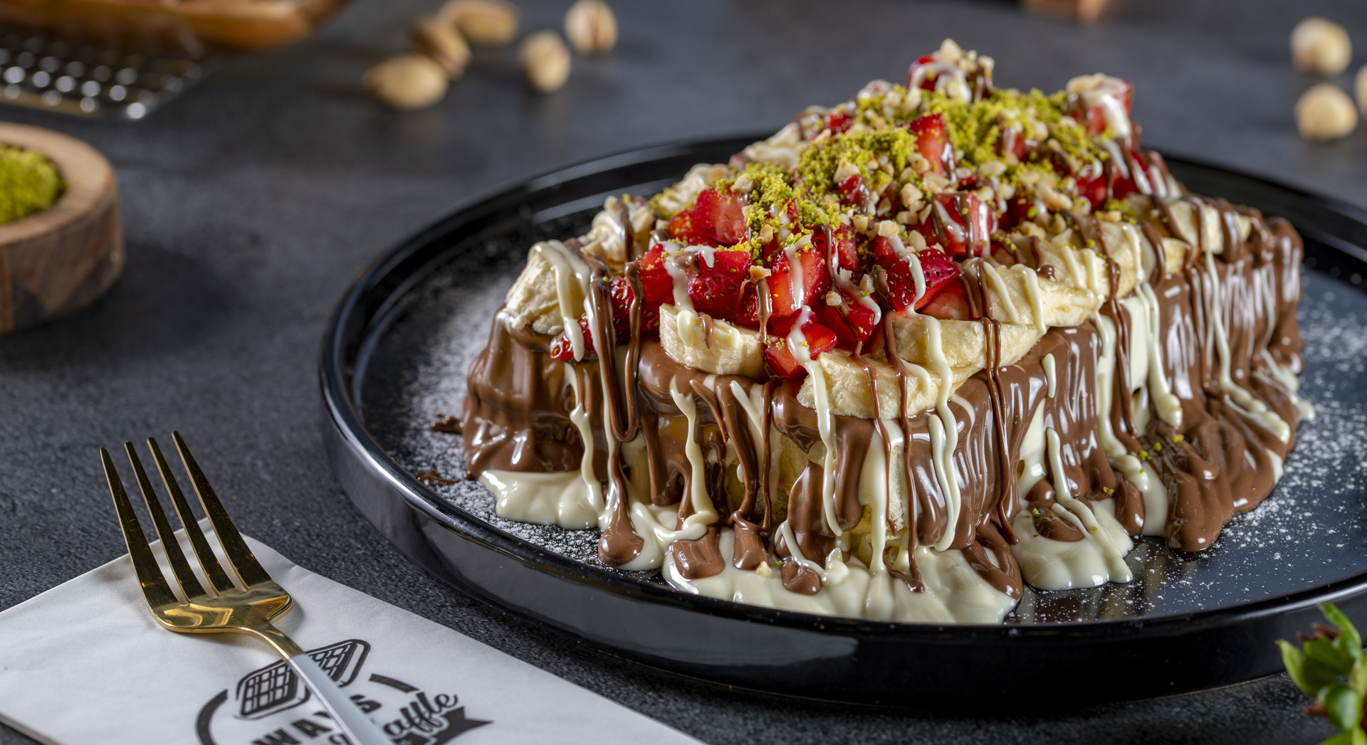 Belçika Çikolatalı Çıtır Waffle